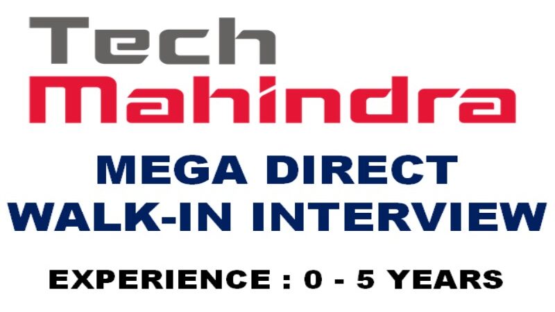 Tech Mahindra: Virtual Walk-In Interviews: 26th March – 29th March 2024