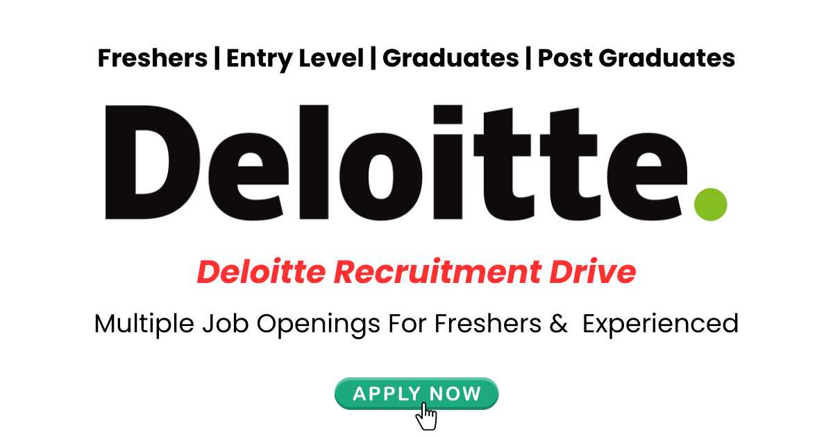 Deloitte Recruitment Drive: Walk-In Interviews from March 27th to March 30th, 2024