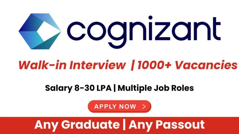 Cognizant Job Interview News 2024: Virtual Walk-In-Interview on 16th April 2024