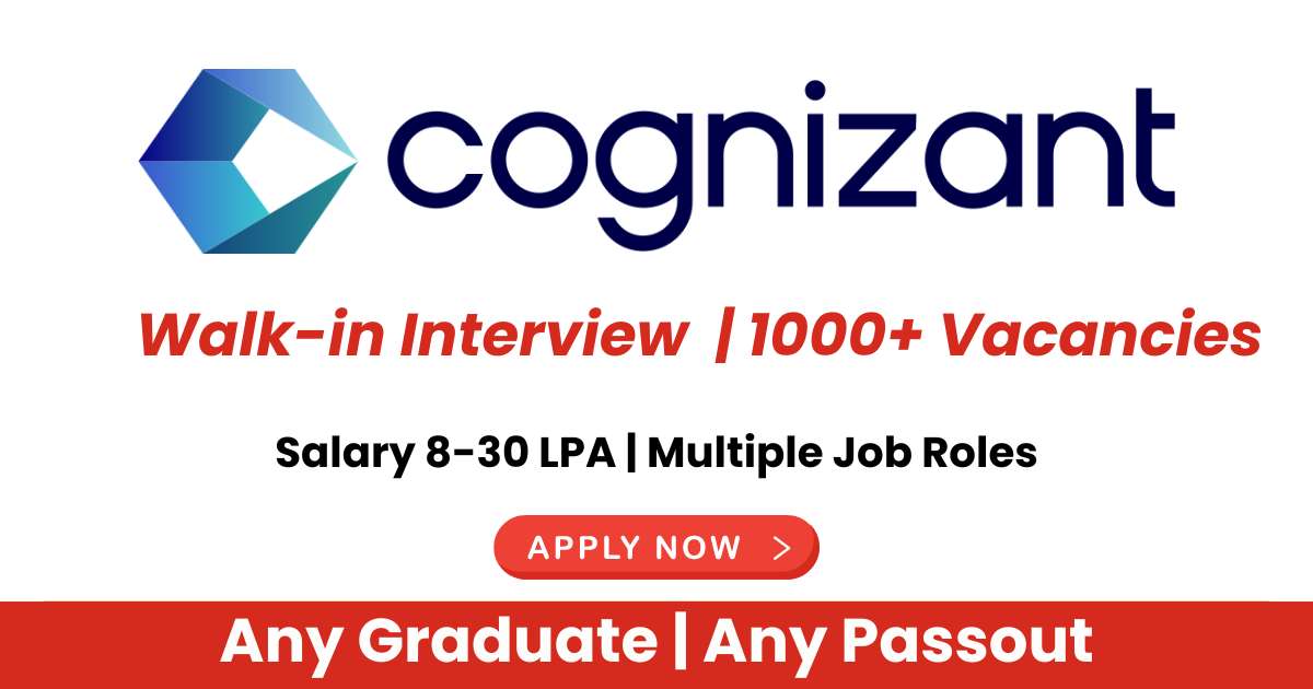 Cognizant Job Interview News 2024: Virtual Walk-In-Interview on 16th April 2024