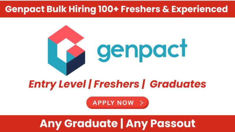 Genpact Hiring 2024: Work from Home and Hybrid Jobs For Freshers & Experienced