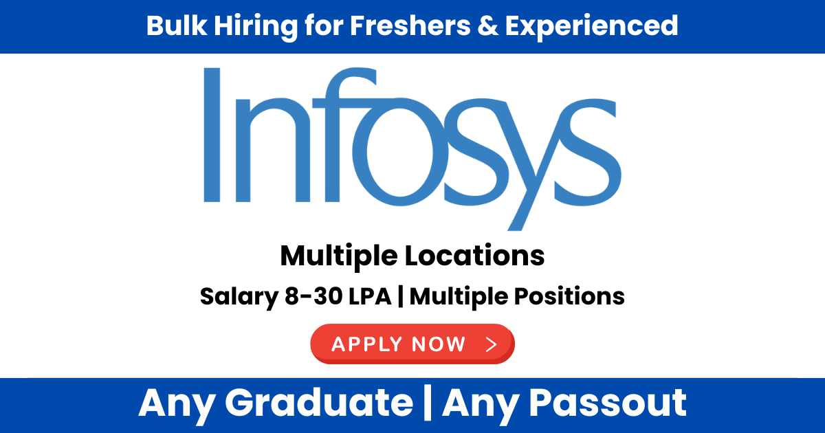 Infosys Recruitment 2024: Bulk Hiring for Multiple Job Roles Across Various Locations