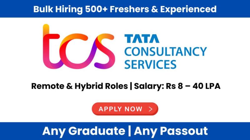 Career Opportunities at TCS Recruitment 2024 | Remote & Hybrid Roles | Salary: Rs 8 – 40 LPA