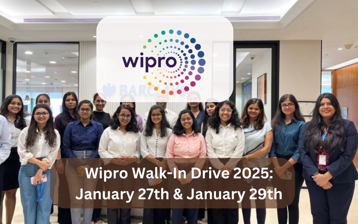 Wipro Walk-In Drive 2025: January 27th & January 29th